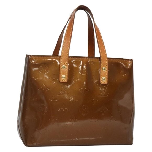LOUIS VUITTON Monogram Vernis Reade PM Hand Bag Bronze M91146 LV Auth 132465 - Picture 1 of 16